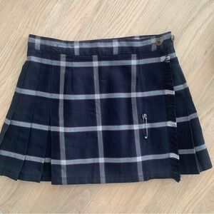 Navy/white/burgandy plaid kilt, short skirt, size 30, grunge, street wear